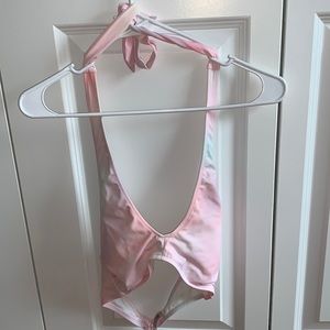 VS Pink Swim Halter-Infinity-Tie Top
